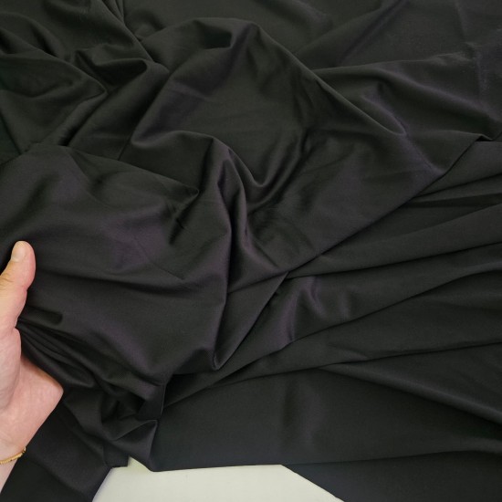 Polyester İnterlok Parça Kumaş | Siyah