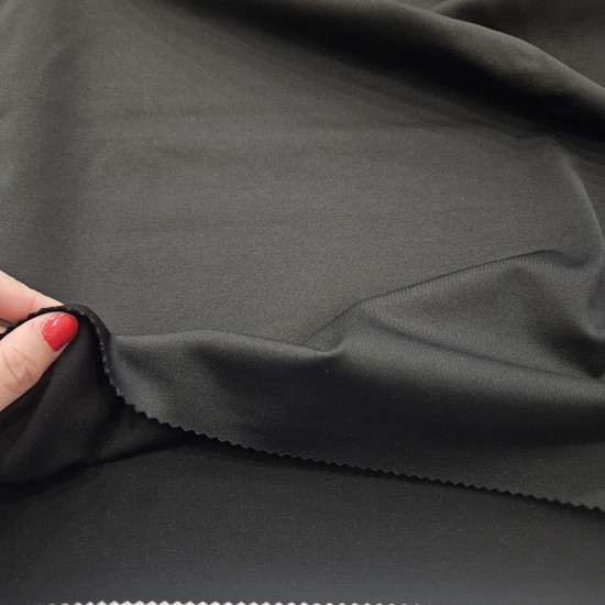Polyester Çelikli İnterlok Parça Kumaş | Siyah