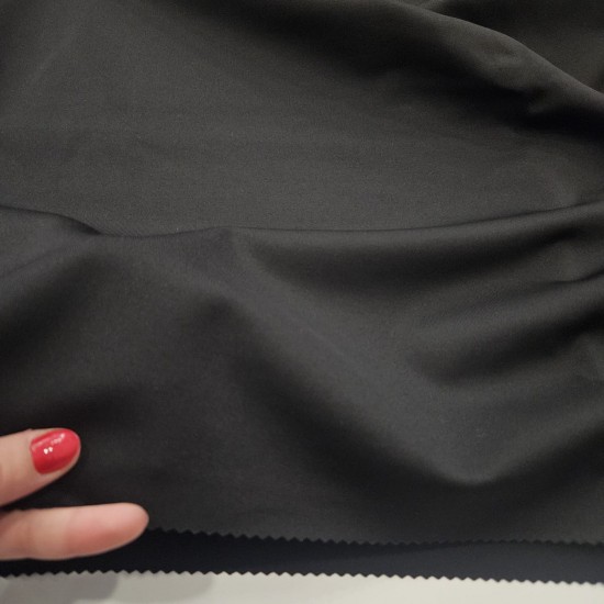Polyester Çelikli İnterlok Parça Kumaş | Siyah