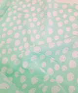 Baskılı Bambu Karışım Müslin Kumaş | Mint Zemin Beyaz Balonlar