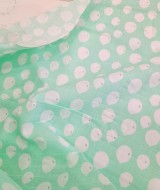 Baskılı Bambu Karışım Müslin Kumaş | Mint Zemin Beyaz Balonlar