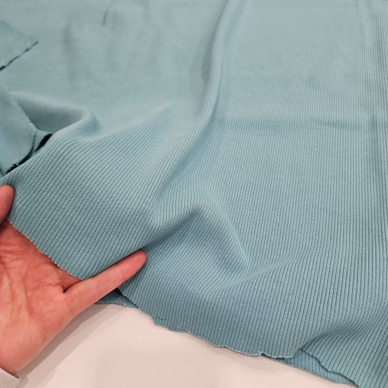 Penye Kaşkorse Parça Kumaş | Aqua
