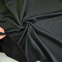 Penye Şardonlu Polyester İnterlok Parça Kumaş | Siyah Penye Şardonlu Polyester İnterlok Parça Kumaş | Siyah