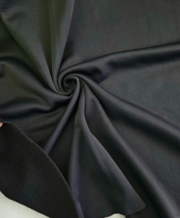 Penye Şardonlu Polyester İnterlok Parça Kumaş | Siyah