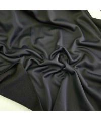 Penye Şardonlu Polyester İnterlok Parça Kumaş | Siyah