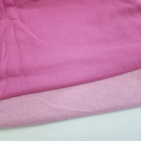 Penye Üç İplik Parça Kumaş | Pembe