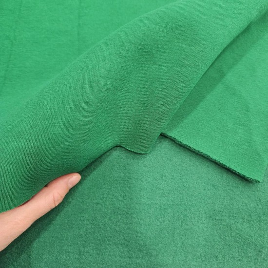 Penye Şardonlu Üç İplik Parça Kumaş | Benetton Yeşil