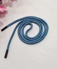 İndigo Kordon Bağcık Siyah Renk Uçlamalı 105 cm