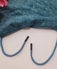 İndigo Kordon Bağcık Siyah Renk Uçlamalı 105 cm