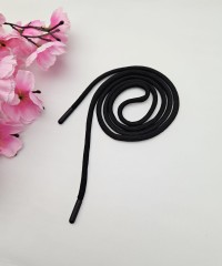 Siyah Kordon Bağcık Siyah Renk Uçlamalı 115 cm 1 Adet