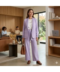 3 İplik Şardonlu Kumaş | Lila