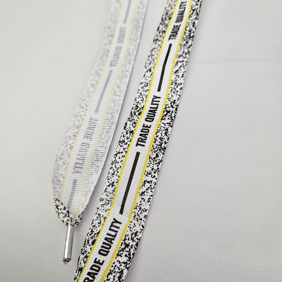 Sarı İnce Şerit Baskılı Sweatshirt-Eşofman İpi / Ayakkabı Bağcığı / Kordon İp 120 cm