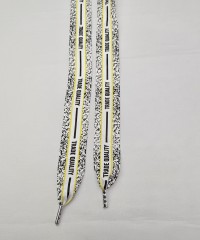 Sarı İnce Şerit Baskılı Sweatshirt-Eşofman İpi / Ayakkabı Bağcığı / Kordon İp 120 cm