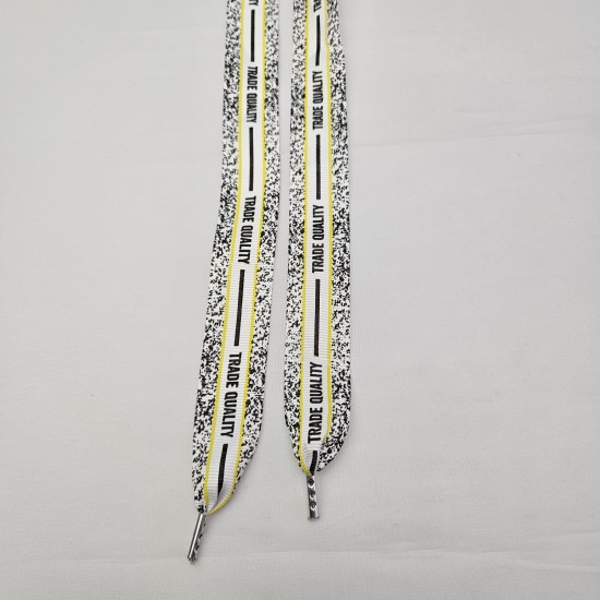 Sarı İnce Şerit Baskılı Sweatshirt-Eşofman İpi / Ayakkabı Bağcığı / Kordon İp 120 cm