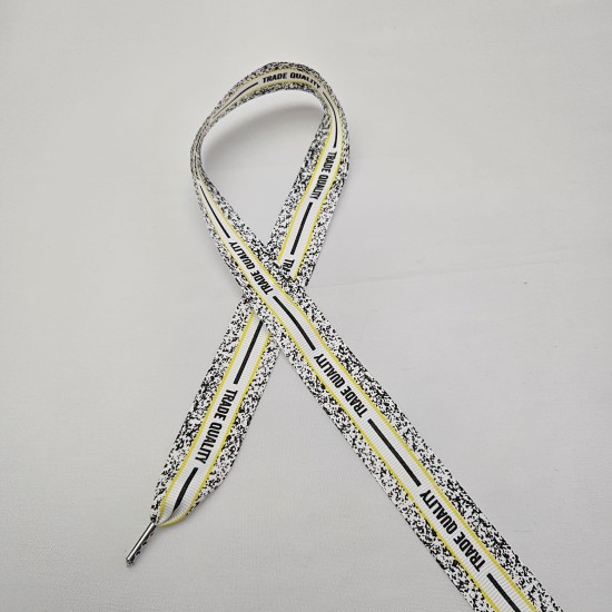 Sarı İnce Şerit Baskılı Sweatshirt-Eşofman İpi / Ayakkabı Bağcığı / Kordon İp 120 cm