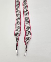 Şeffaf Kırmızı Siyah Renk Baskılı Sweatshirt-Eşofman İpi / Ayakkabı Bağcığı / Kordon İp 120 cm