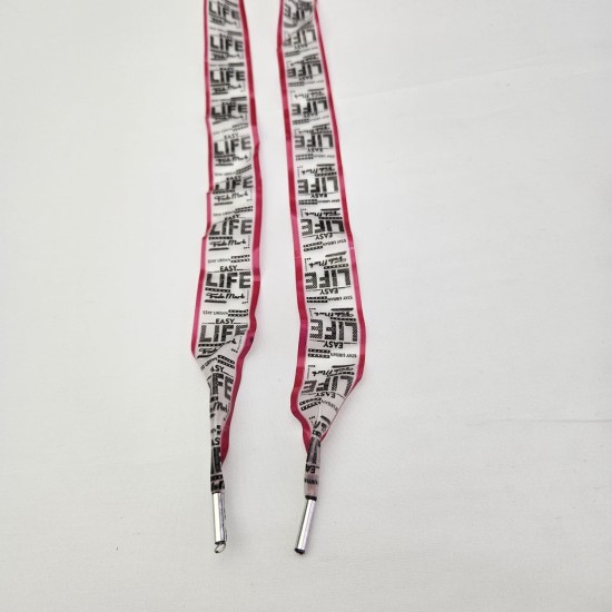 Şeffaf Kırmızı Siyah Renk Baskılı Sweatshirt-Eşofman İpi / Ayakkabı Bağcığı / Kordon İp 120 cm