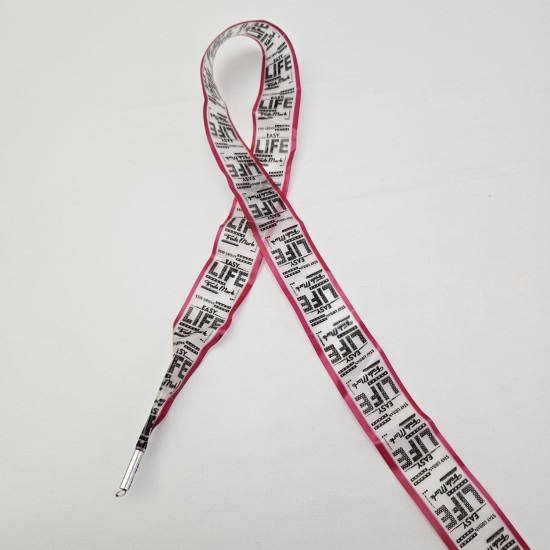 Şeffaf Kırmızı Siyah Renk Baskılı Sweatshirt-Eşofman İpi / Ayakkabı Bağcığı / Kordon İp 120 cm