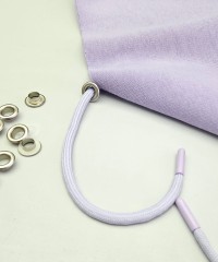 Set Fırsat* Lila 50'lu Kordon Bağcık 120 cm & No 5 Gümüş Renk 100'li Kuşgözü Set