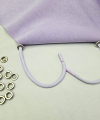 Set Fırsat* Lila 50'lu Kordon Bağcık 120 cm & No 5 Gümüş Renk 100'li Kuşgözü Set