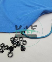 Set Fırsat* Mavi 50'lu Kordon Bağcık Siyah Renk Uçlamalı 105 cm & No 5 Siyah 100'li Kuşgözü Set