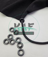 Set Fırsat* Siyah 50'lu Kordon Bağcık Siyah Renk Uçlamalı 115 cm & No 5 Siyah Renk 100'li Kuşgözü Set