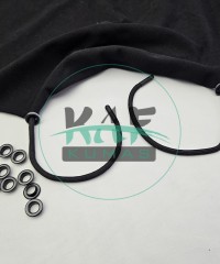 Set Fırsat* Siyah 50'lu Kordon Bağcık Siyah Renk Uçlamalı 115 cm & No 5 Siyah Renk 100'li Kuşgözü Set