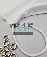 Set Fırsat* Beyaz 50'lu Kordon Bağcık Asetat Uçlamalı 86 cm & No 5 Gümüş Renk 100'li Kuşgözü Set