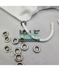 Set Fırsat* Ekru 50'lu Kordon Bağcık 90 cm & No 5 Gümüş Renk 100'li Kuşgözü Set