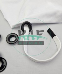 Set Fırsat* Ekru 50'lu Kordon Bağcık Siyah Renk Sakız Uçlamalı 115 cm & No 28 Siyah 100'li Kuşgözü Set