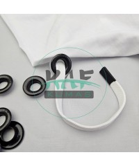 Set Fırsat* Ekru 50'lu Kordon Bağcık Siyah Renk Sakız Uçlamalı 115 cm & No 28 Siyah 100'li Kuşgözü Set