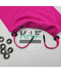 Set Fırsat* Fuşya 50'lu Kordon Bağcık Siyah Renk Uçlamalı 134 cm & No 28 Siyah 100'li Kuşgözü Set