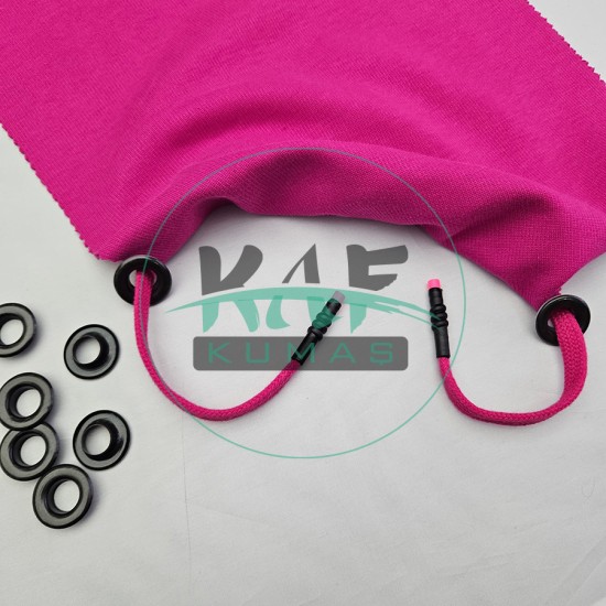 Set Fırsat* Fuşya 50'lu Kordon Bağcık Siyah Renk Uçlamalı 134 cm & No 28 Siyah 100'li Kuşgözü Set