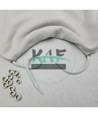 Set Fırsat* Gri 50'lu Kordon Bağcık Asetat Uçlamalı 135 cm & No 5 Gümüş Renk 100'li Kuşgözü Set