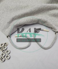 Set Fırsat* Gri 50'lu Kordon Bağcık Krem Renk Uçlamalı 115 cm & No 5 Gümüş Renk 100'li Kuşgözü Set