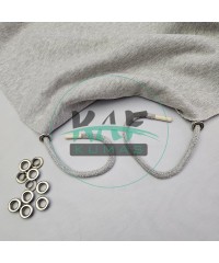 Set Fırsat* Gri 50'lu Kordon Bağcık Krem Renk Uçlamalı 115 cm & No 5 Gümüş Renk 100'li Kuşgözü Set