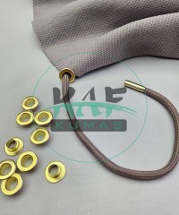 Set Fırsat* Kil Rengi 50'lu Kordon Bağcık 120 cm & No 5 Gold Renk 100'li Kuşgözü Set