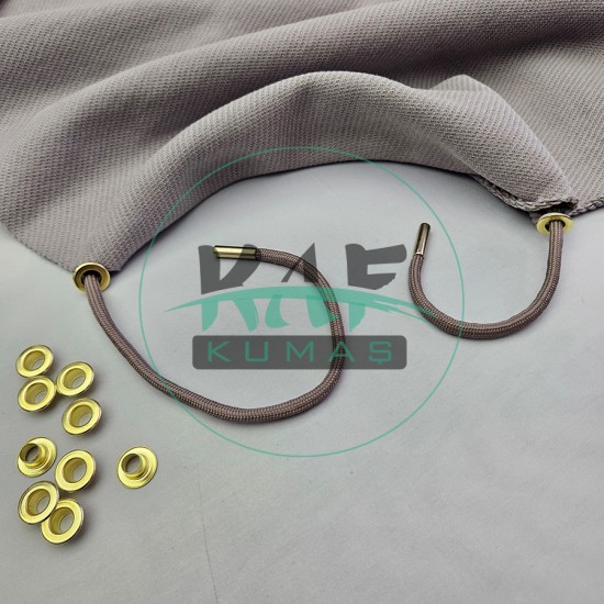 Set Fırsat* Kil Rengi 50'lu Kordon Bağcık 120 cm & No 5 Gold Renk 100'li Kuşgözü Set