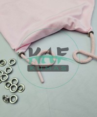 Set Fırsat* Pudra 50'lu Kordon Bağcık Pudra Renk Uçlamalı 120 cm & No 5 Gümüş 100'li Kuşgözü Set