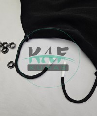 Set Fırsat* Siyah 50'lu Kordon Bağcık Beyaz Renk Sakız Uçlamalı 125 cm & No 5 Siyah Renk 100'li Kuşgözü Set