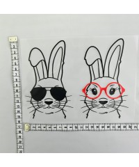 Termo Transfer Baskı | Gözlüklü Tavşanlar 1