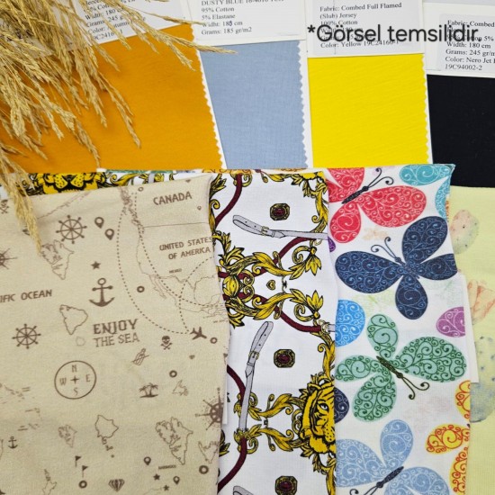 Tasarımcılar ve Kumaş Öğrenmek isteyenler için Kumaş Örnekleri Kiti | Ev Giyim