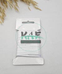 3 mm Yuvarlak Yumuşak Lastik İp 5 mt | Bel Paça Don Lastiği | Aksesuar Lastiği Beyaz_101