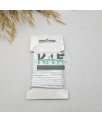 3 mm Yuvarlak Yumuşak Lastik İp 5 mt | Bel Paça Don Lastiği | Aksesuar Lastiği Beyaz_101