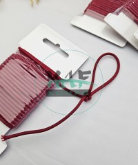 3 mm Yuvarlak Yumuşak Lastik İp 5 mt | Bel Paça Don Lastiği | Aksesuar Lastiği Koyu Kırmızı_148