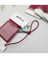 3 mm Yuvarlak Yumuşak Lastik İp 5 mt | Bel Paça Don Lastiği | Aksesuar Lastiği Koyu Kırmızı_148