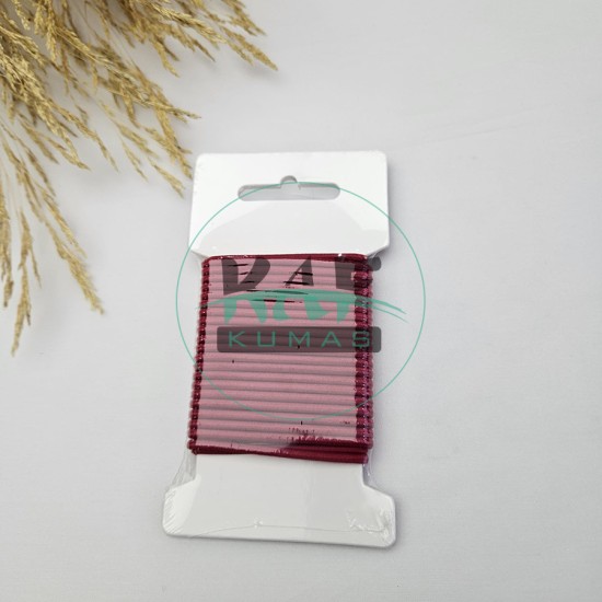 3 mm Yuvarlak Yumuşak Lastik İp 5 mt | Bel Paça Don Lastiği | Aksesuar Lastiği Koyu Kırmızı_148