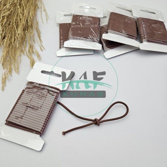 3 mm Yuvarlak Yumuşak Lastik İp 5 mt | Bel Paça Don Lastiği | Aksesuar Lastiği Kahverengi_288