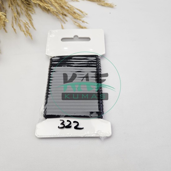 3 mm Yuvarlak Yumuşak Lastik İp 5 mt | Bel Paça Don Lastiği | Aksesuar Lastiği Siyah_322