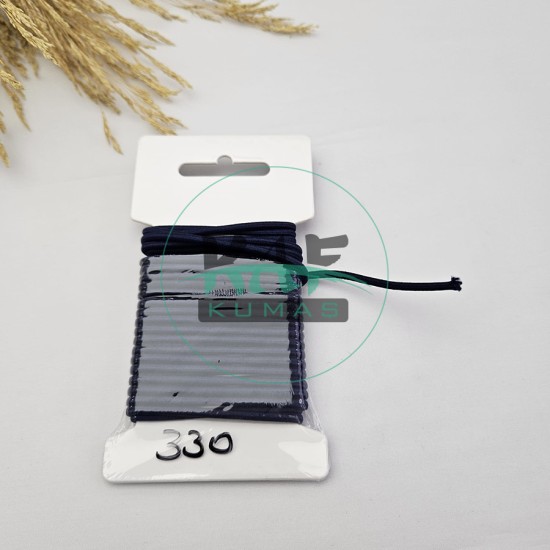 3 mm Yuvarlak Yumuşak Lastik İp 5 mt | Bel Paça Don Lastiği | Aksesuar Lastiği Lacivert_330